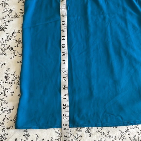 New Ann Taylor Mixed Media Tie Neck Shell - Picture 5 of 7